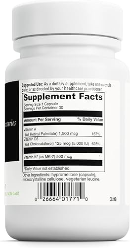 Miniatura 7 de Davinci Labs ADK - Suplemento dietético para apoyar la estructura ósea la salud cardíaca y la función inmunológica con vitamina A vitamina D3 5000