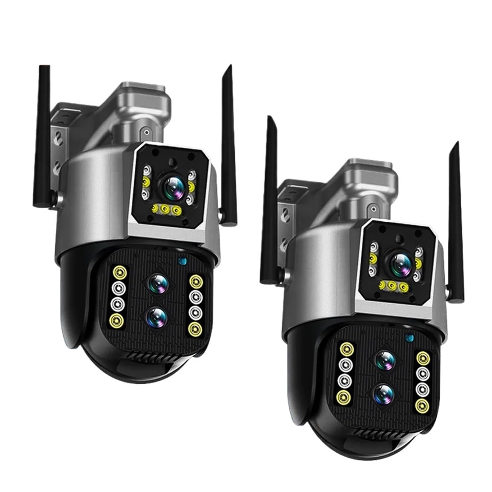 4K 8MP lornetka IP kamera zewnętrzna PTZ 10X Zoom hybrydowy automatyczne śledzenie wodoodporna kamera bezpieczeństwa CCTV 128G kamera bezpieczeństwa Wykrywanie ruchu(2X 8MP Add 32G Card)