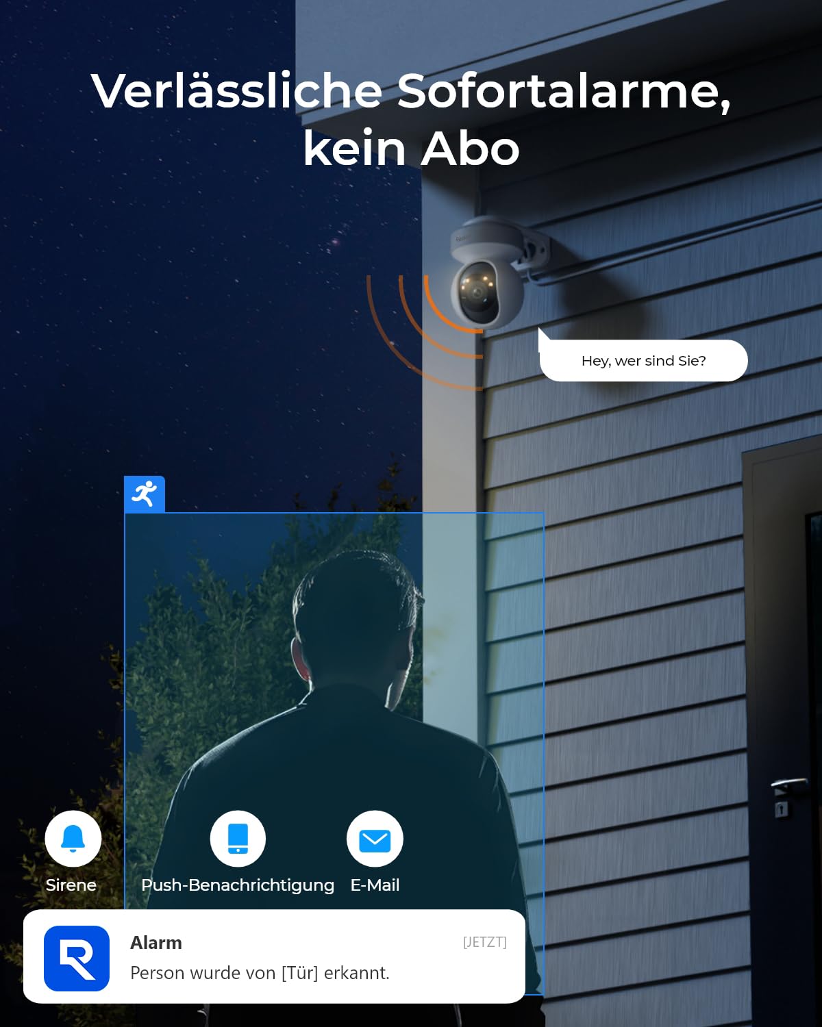 Reolink 4K PoE Überwachungskamera Set Aussen, 355° Schwenken, 50° Neigen, Auto-Tracking, Person-/Fahrzeug-/Tiererkennung, mit 2TB HDD, 24/7 Aufzeichnung, 8-Kanal NVR, für Outdoor & Innen, RLK8-800PT4