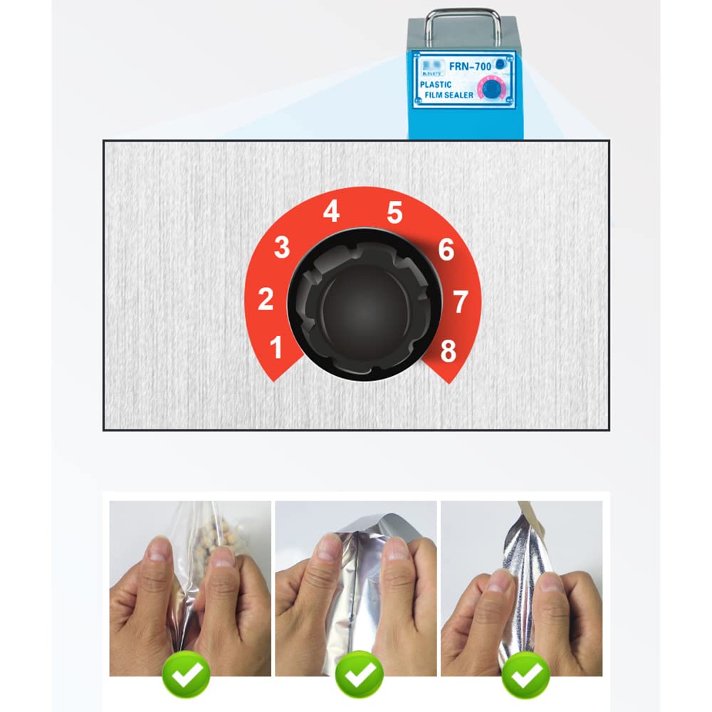 Maszyna pakująca w worki próżniowe 3 x 500 mm, zgrzewarka do torebek plastikowych, zgrzewarka, zgrzewarka impulsowa do zgrzewarki do torebek plastikowych PP i PE, regulowana temperatura