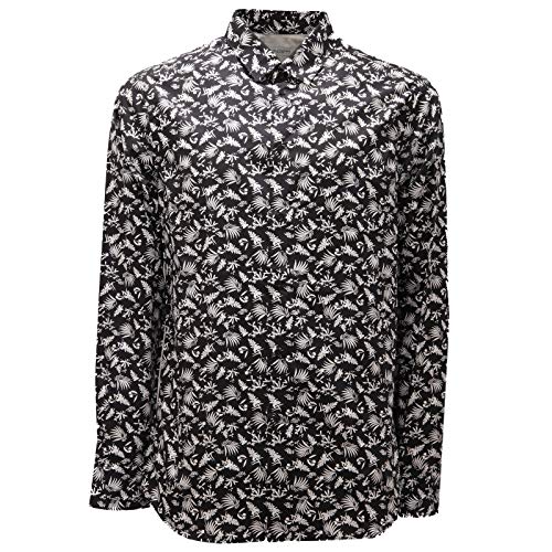 Camicia uomo cotton black white Paolo Pecora 4160AE en coton