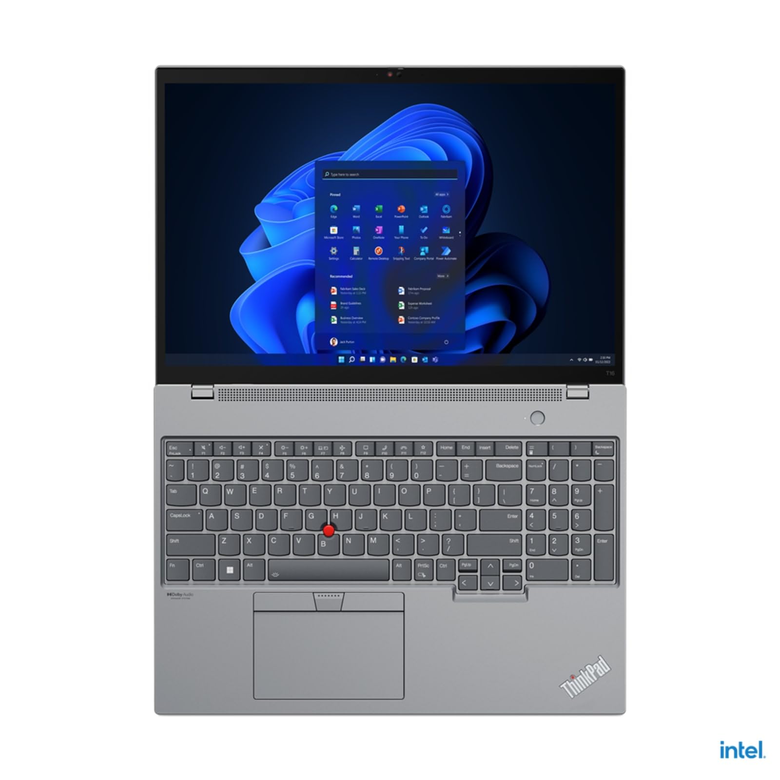 Lenovo ThinkPad T16 Gen 1 Intel Laptop (2022) | 16" 1920x1200 FHD+ | Core i5-1235U - Disco rigido SSD da 256 GB - 8 GB di RAM | 10 core @ 4,4 GHz Win 11 Pro Nero