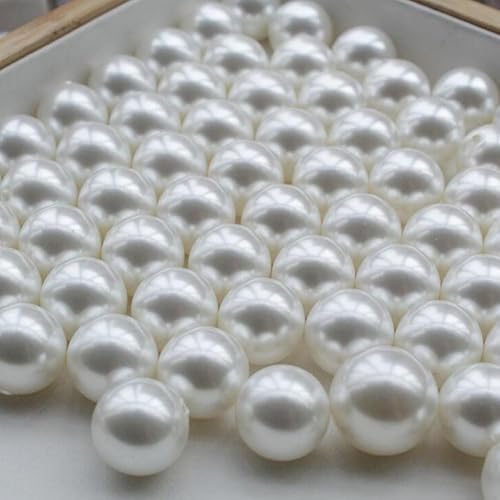 Miniatura 2 de Juego de collar y aretes de perlas de cristal, collar de perlas para mujer, conjunto de joyas de perlas sintéticas para mujer con cadena de encanto