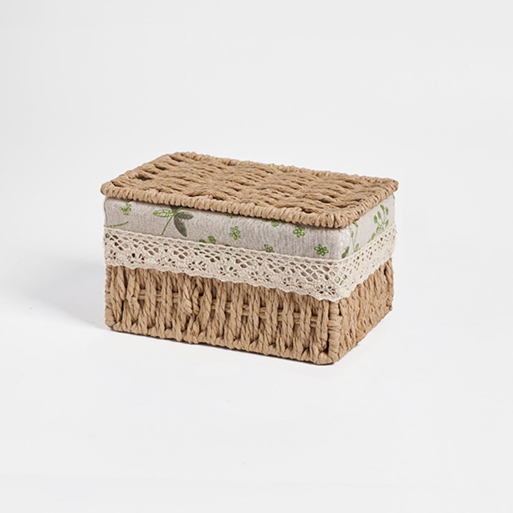 Amazon｜収納バスケット 編み込み 大容量 収納ボックス 蓋付き 小物