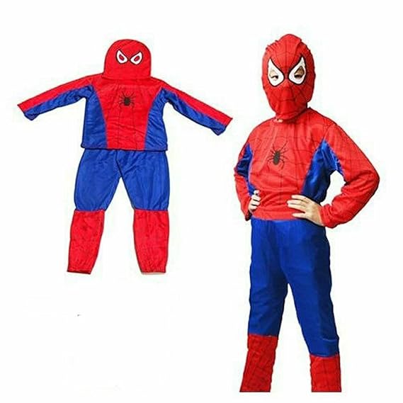 TONY STARK  Mind Masala Spiderman Costume for Kids for Fancydress Halloween Cosplay