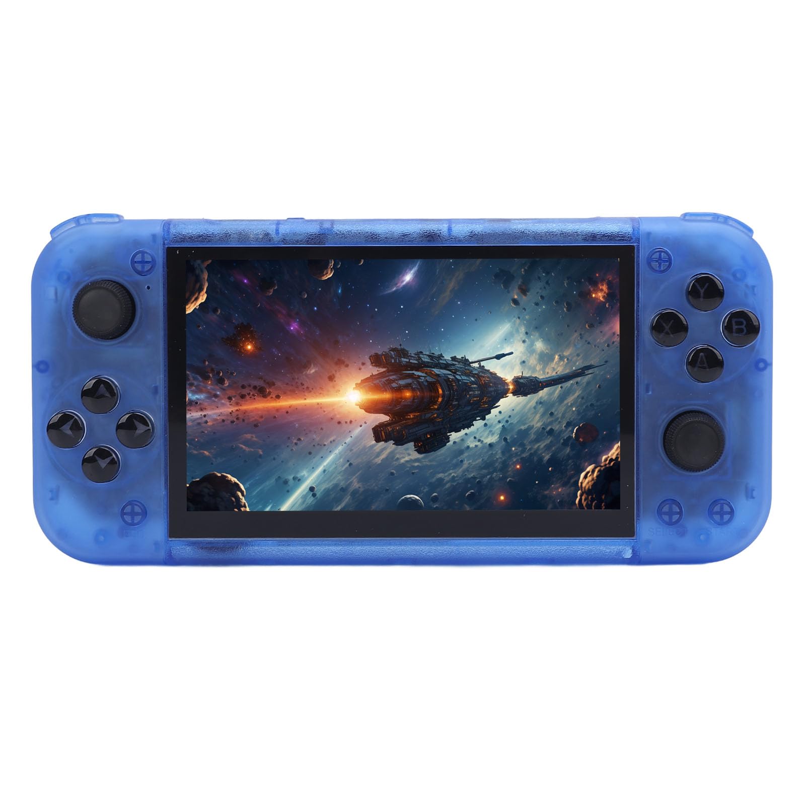 SUNGOOYUE Console di Gioco Portatile retrò Uscita TV con Schermo IPS Portatile da 5 Pollici per Gli Appassionati di Giochi (Blu Trasparente)
