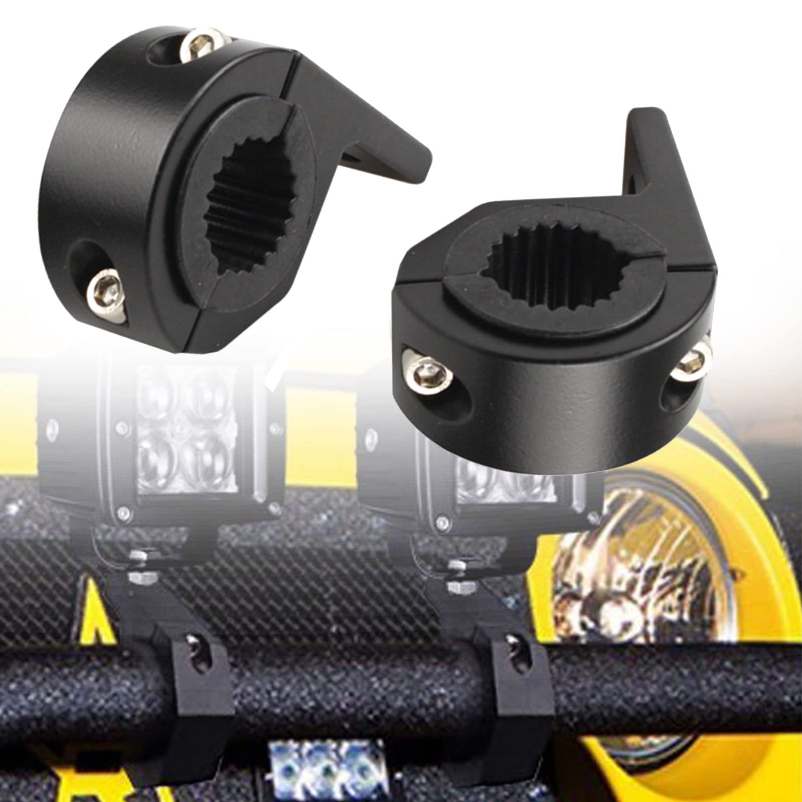 CENPEK off-Road ATV UTV Supporti per Barra Luminosa Staffa di Montaggio Kit di Morsetti per Mini Bar Bull Bar Morsetto per Roll Bar UTV Morsetto per