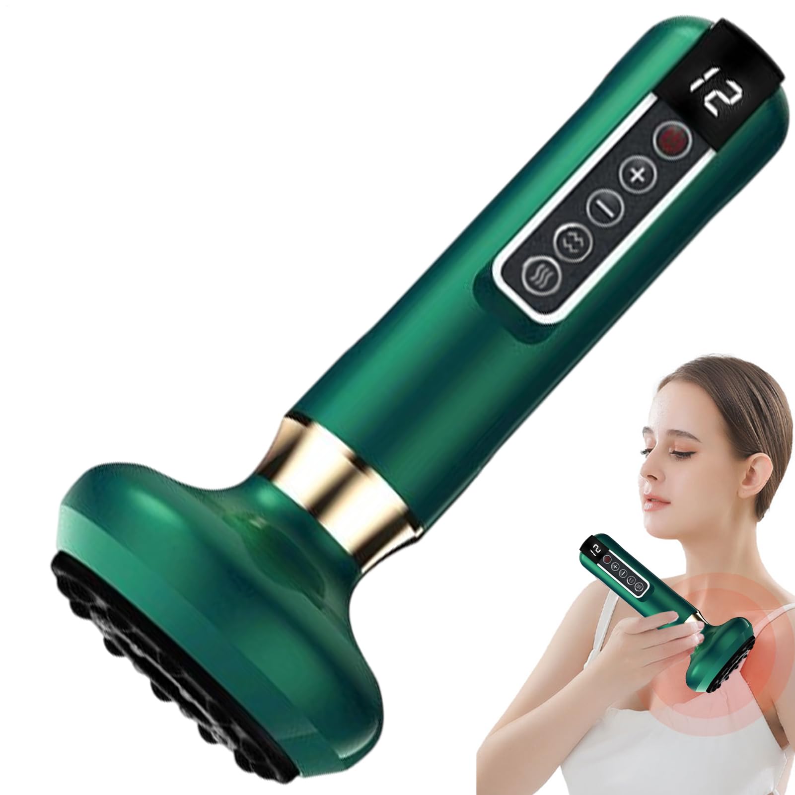 Masajeador Anticelulítico, Masajeador de Celulitis con Ventosa, Velora Celulitis, Ajustable De 12 Niveles, vibración De Carga Inalámbrica Para Los Muslos Del Vientre En El Cuello En Casa