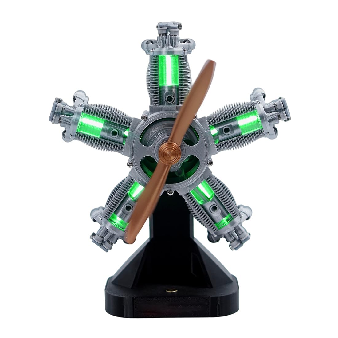 ENJOMOR Zestaw modelarski z nadrukiem 3D do pięciocylindrowego silnika gwiazdowego, mechaniczny zestaw do samodzielnego montażu, element wystawowy silnika pneumatycznego STEM, kreatywna kolekcja