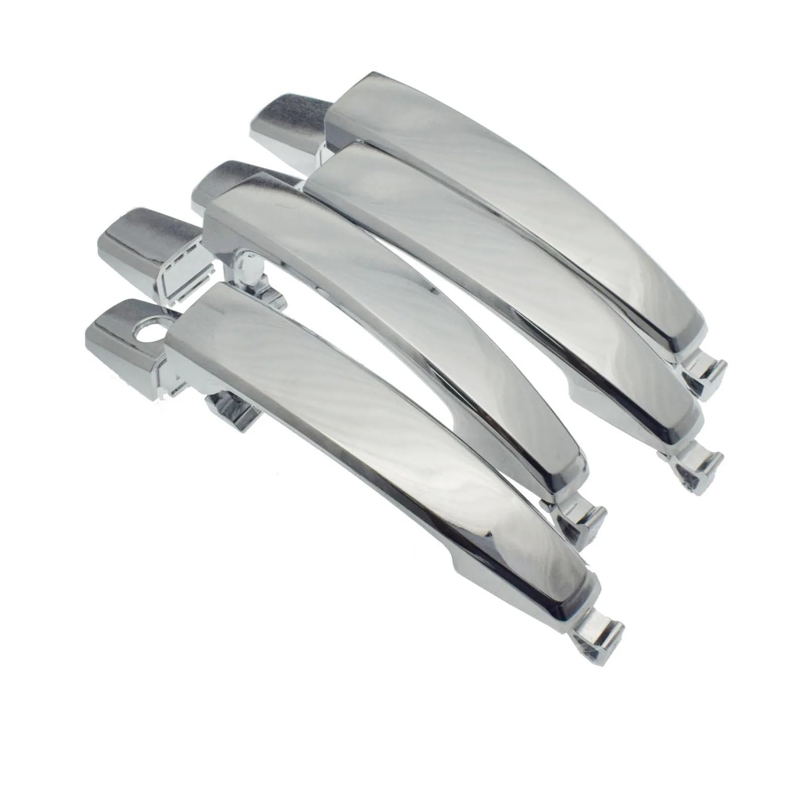 OUVECR for Chevy for Aveo for Captiva Outside Exterior Door Handles Chrome W/Keyhole Front Rear Left Right 96468266 96468306 96468280 96468254 Car Outer Door Handle(Set 4PCS 1 Keyhole)