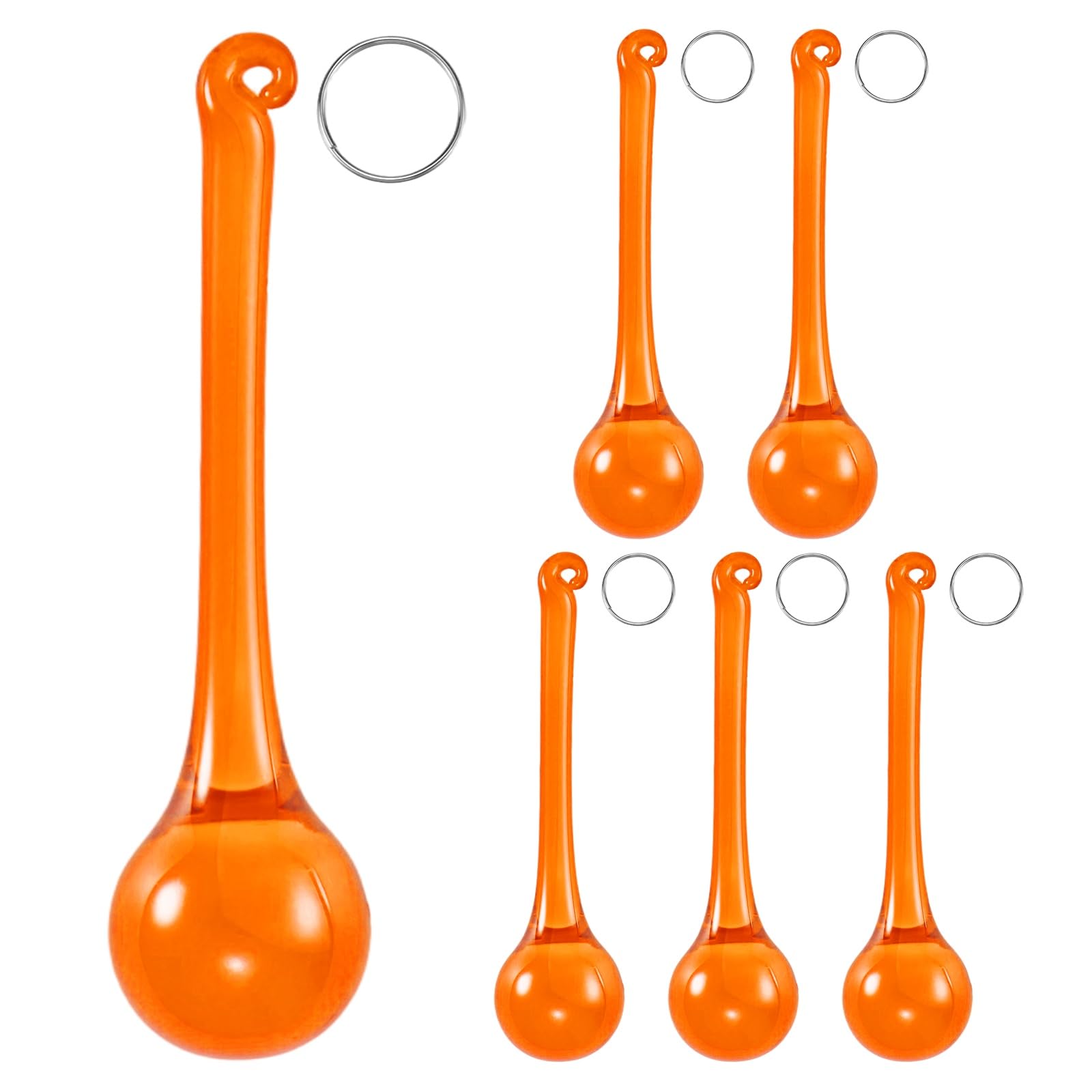 M METERXITY 6-Pack Crystal Raindrop Prisms, 78mm Replacement Chandelier Teardrop Icicle Drops Hanging Pendant for Lamp/Garden/DIY Decoration, Crystal Suncatcher [Amber]