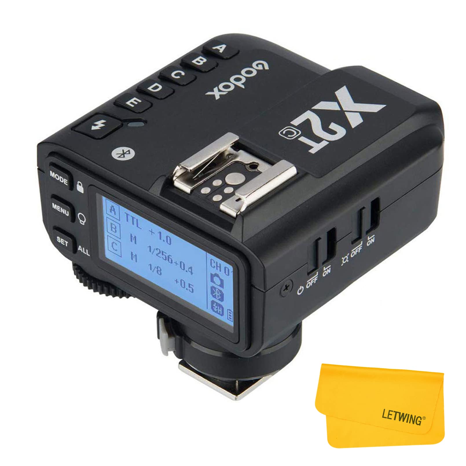 Godox X2T-C TTL Wireless Flash Trigger for Canon, 1/8000s high-Speed sync,5 Separate Group Buttons, and 3 Function Buttons to Realize Quick Setting