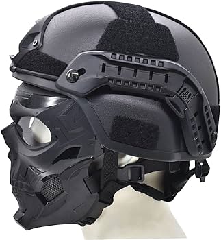 Aifordge Tactical Helmet Mask Protective Full Face Clear