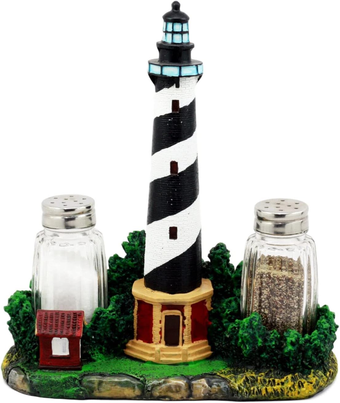 Set Of 1 Lighthouse Salt & Pepper Shakers Holder Figurine 8"H
