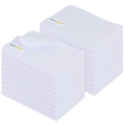 SINLAND Waffle Kitchen Towel White 16x24 20 Pack