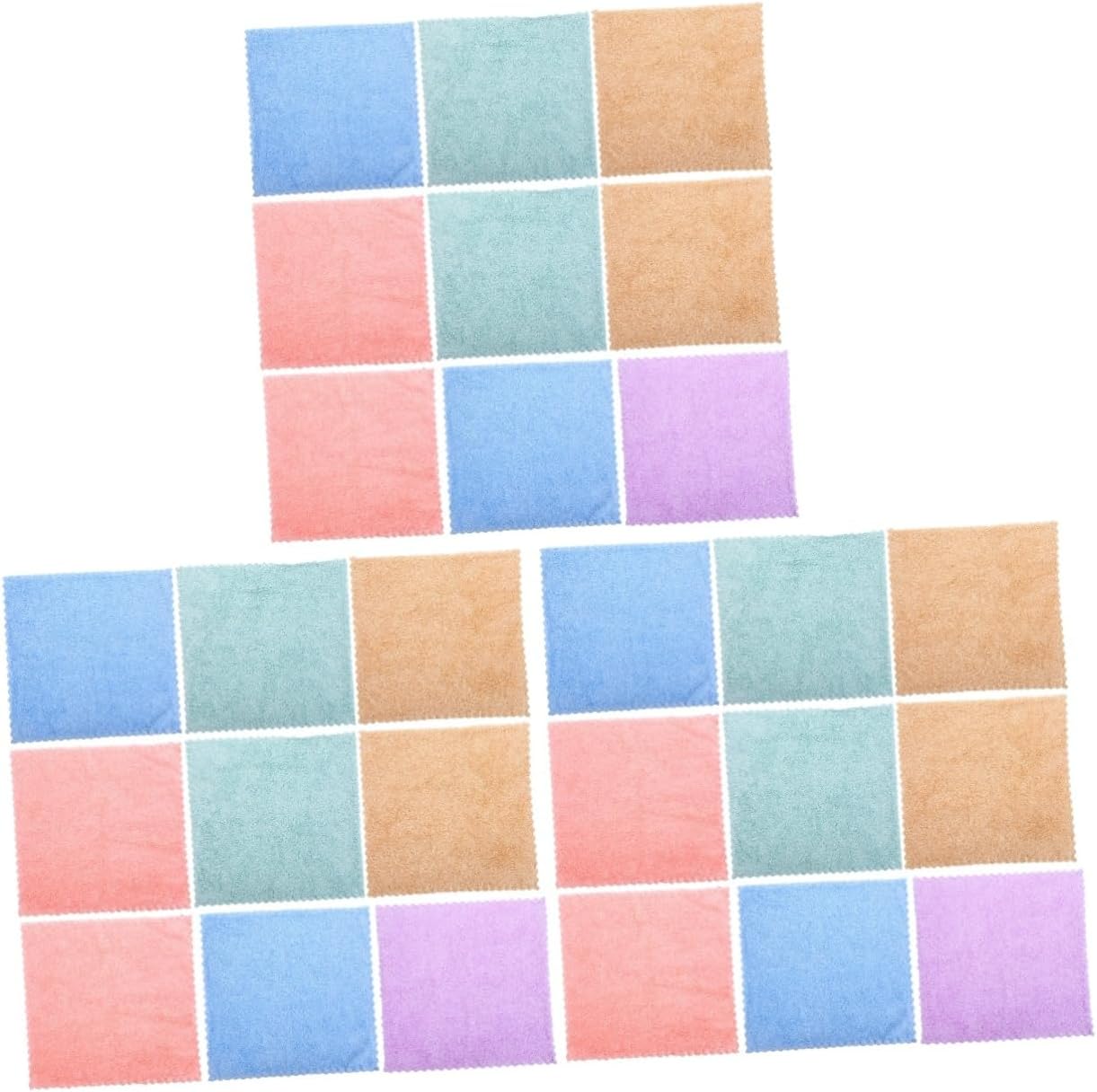 3sets Towelettes Washcloths Face Cleansing Towels Soft Face Rags Boys and Girls Towels Bathroom Washcloths 10pcs*3