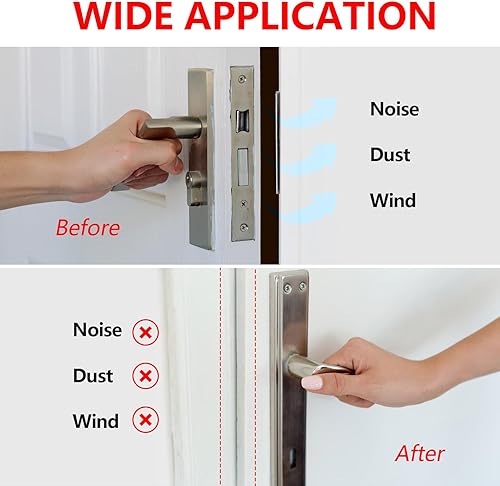 Miniatura 2 de Sellador de puerta de silicona de 40 pulgadas, burlete blanco, tira de goma en forma de D, selladores de puerta autoadhesivos para marco de puerta
