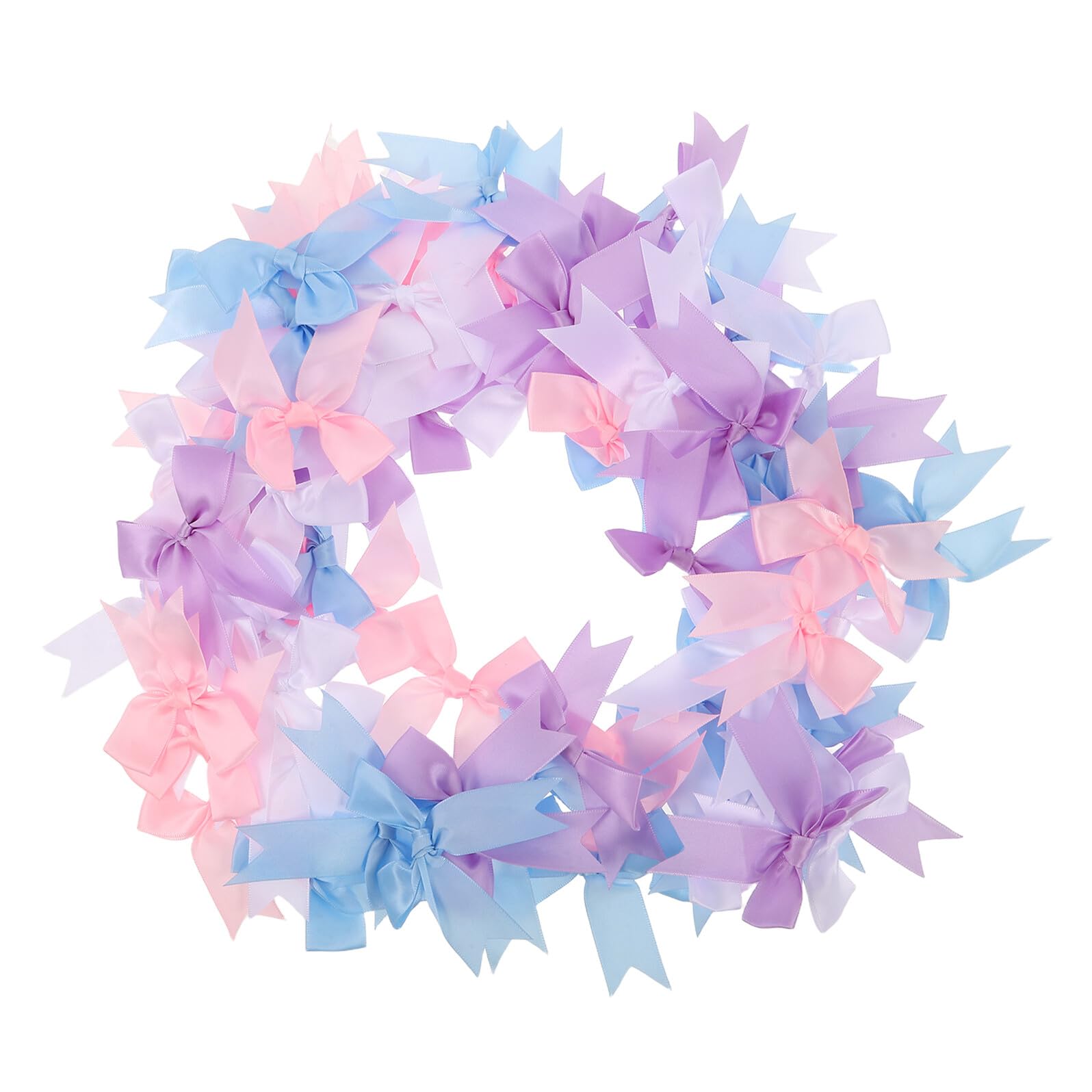 80 Lazos mini para manualidades y regalos rosa azul y morado