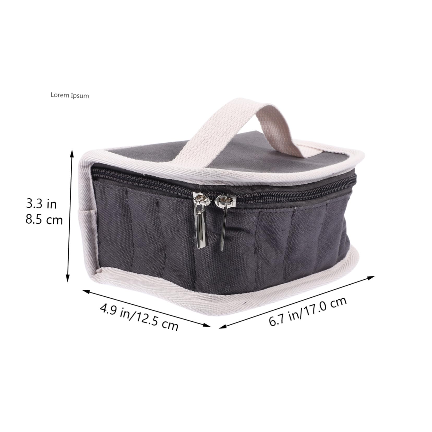 OSOLADY Grey Essential Oil Bag Portable Storage Case for Bottles Durable Canvas Pouch for Essential Oil Holders Easy to Organize and Carry for Travel and Home Use