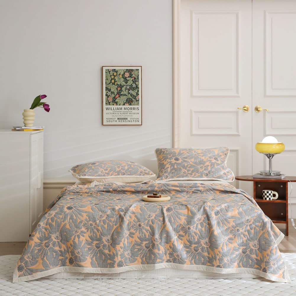 Manta jacquard de algodón de punto para estudiante, 100 x 150 cm, manta de verano para sala de estar, sofá, dormitorio, oficina, coche, estudio