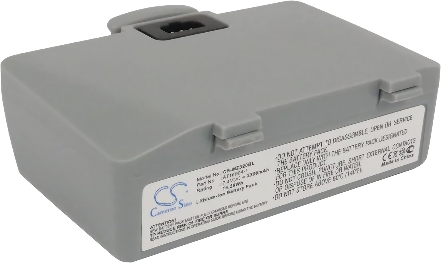 2200mAh/7.4V 交換用バッテリー Zebra QL220、QL220 Plus、QL220+、QL320、QL320 Pl