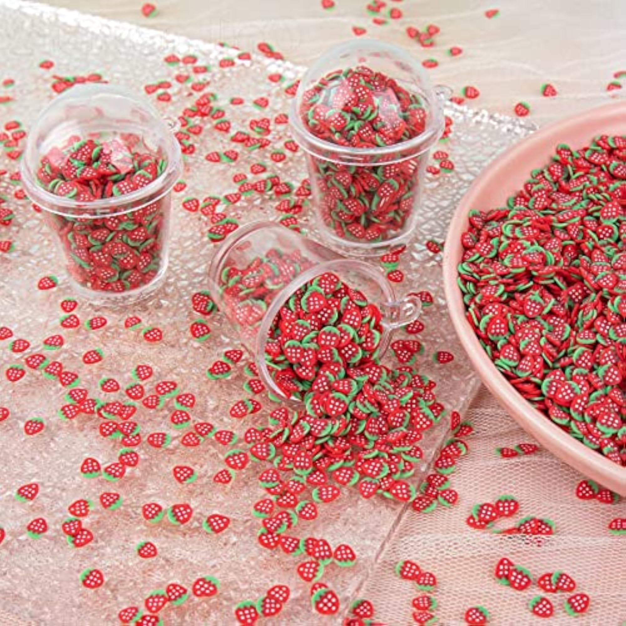 100g Strawberry Slime Charms for DIY Crafts
