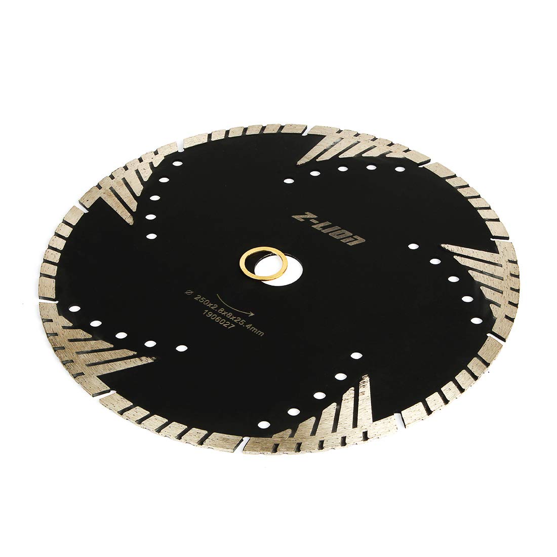 Z-LION Diamond Saw Blade 10" pulgadas Turbo Diamond segmentos hoja para mármol granito piedra pavimentadoras hormigón mojado/seco