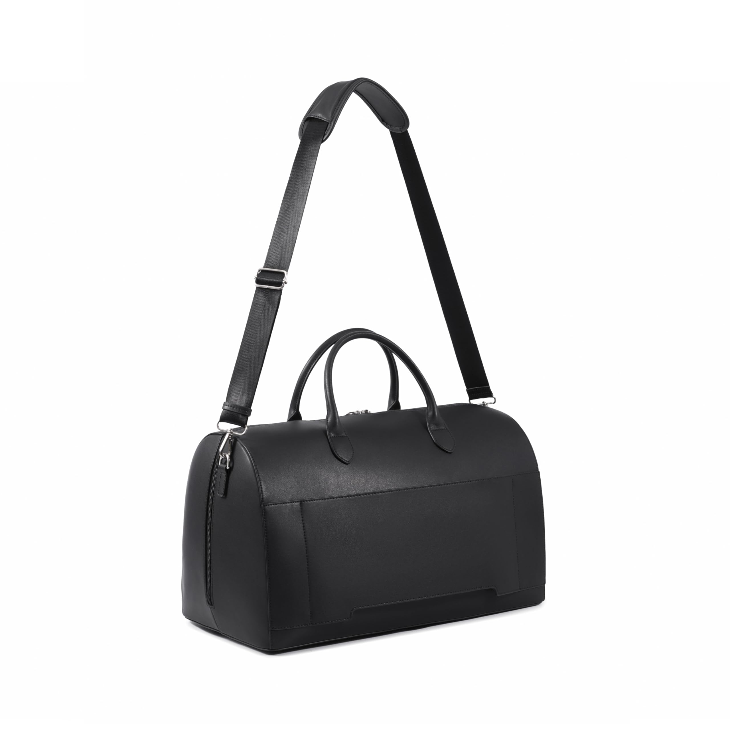 Voyage Genuine Leather Weekender Duffel Bag (Black) - Carlheim