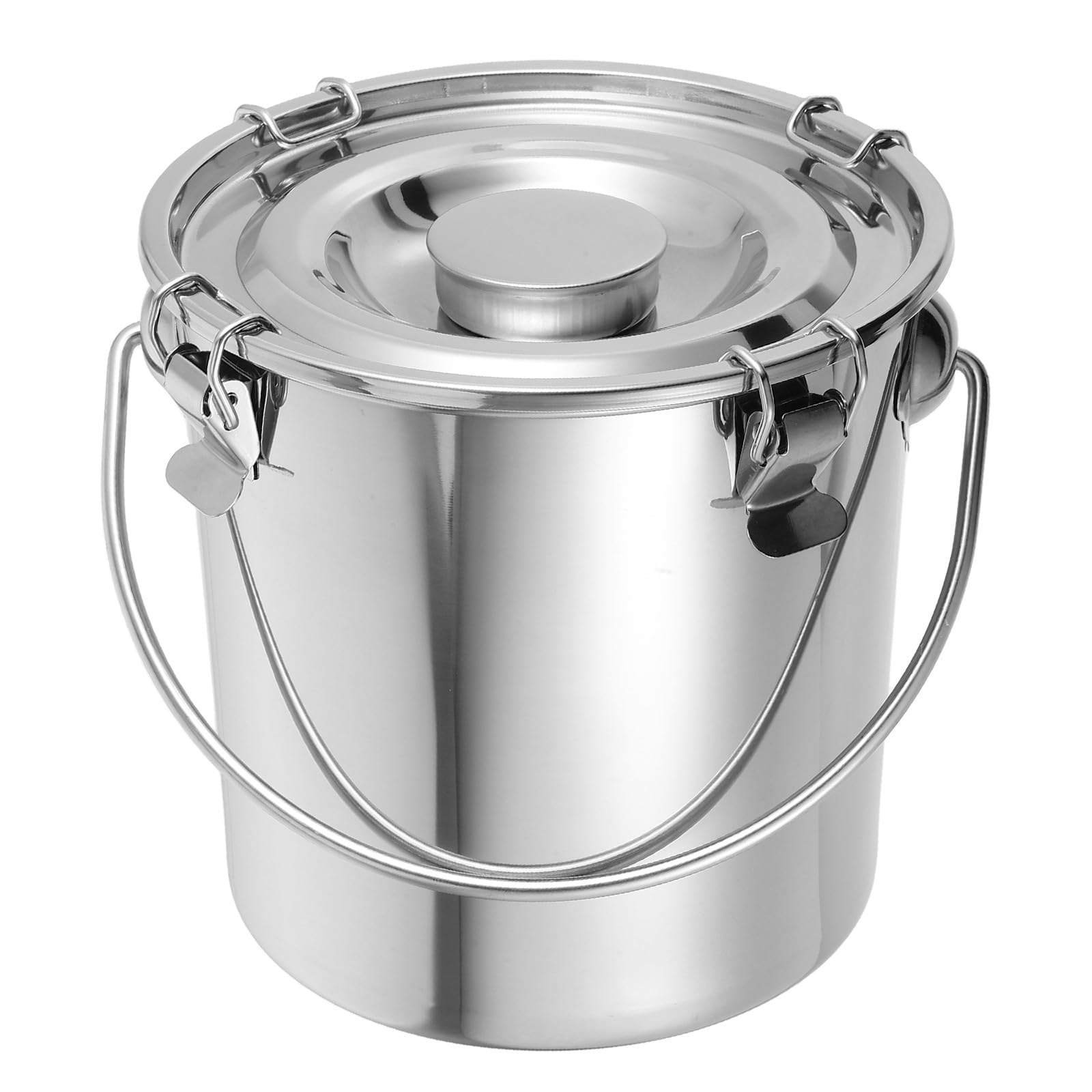 Healeved Recipiente Hermético de Acero Inoxidable 7 Litros Cubo de Almacenamiento Portátil y Tanque de Hielo Diseño Sellado y Asa Ergonómica para Transporte en Catering Picnics y Uso