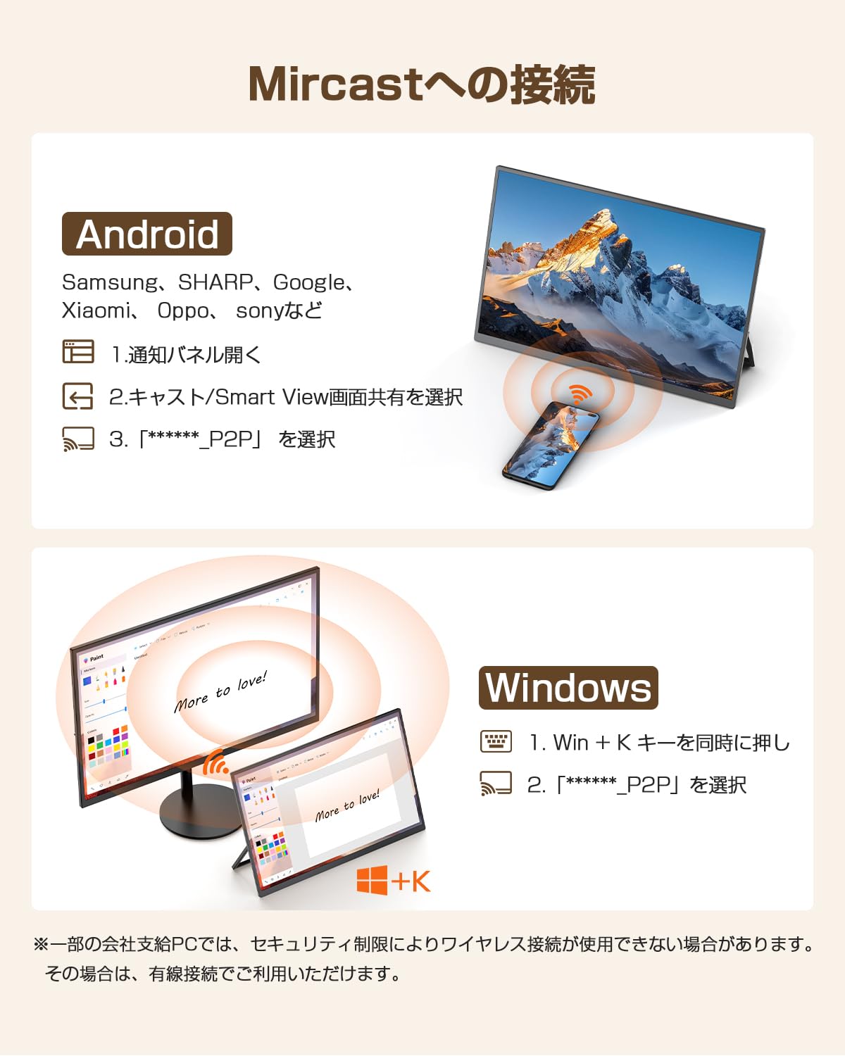 Amazon.co.jp: 【Amazon限定モデル】ワイヤレス モバイルモニター 15.6