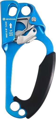 Miniatura 4 de NewDoar UIAA y CE certificado mano Ascender árbol escalada árbol arborista rapelar equipo cuerda abrazadera para 8 ~ 13MM cuerda Set derecho azul