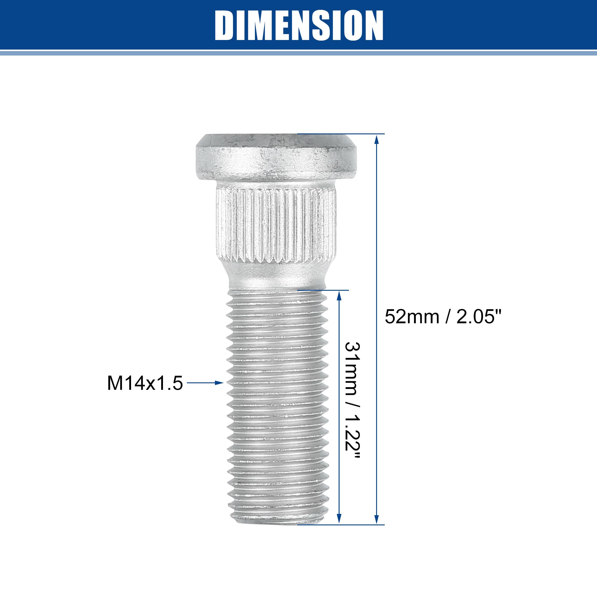 QUARKZMAN Bulloni Dado Ruota M14x1.5 Adatti per Lexus No.9094202077-2 Pezzi
