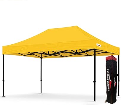 Extreme Canopy Heavy Duty Steel Instant Pop-up Canopy 10x15, Yellow