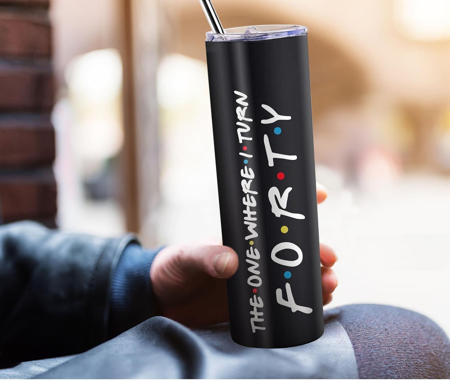 40th Birthday Gifts For Women 1985 Birthday Decoration For Women Female 20oz Wine Tumbler Happy 40 Year Old Bday Presents For Bestie Friend Sister Woman Black Wine Cup With Turn Forty Keychain - Image 5