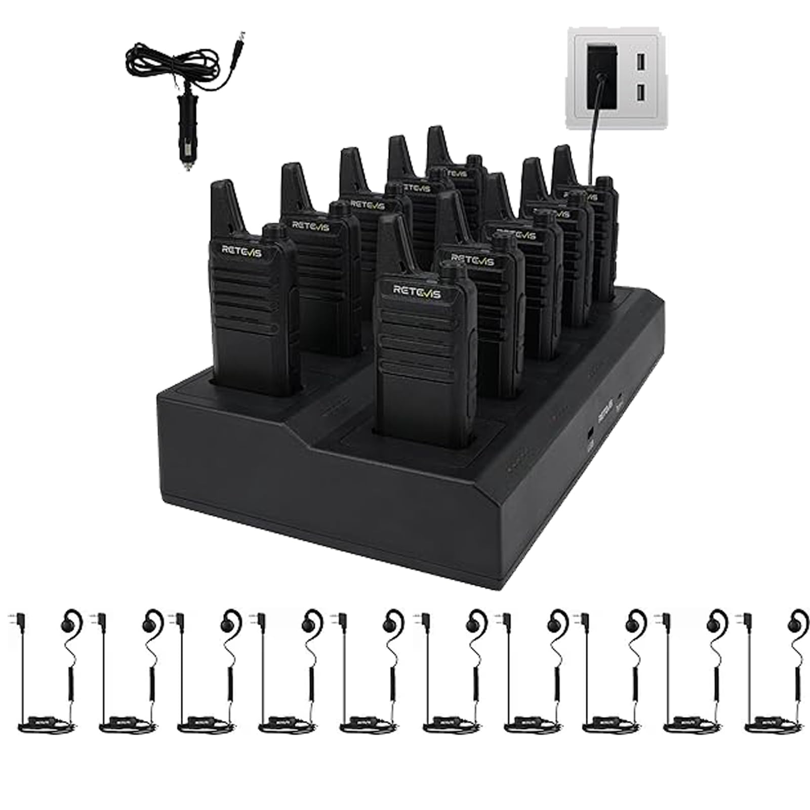 Amazon.com: Retevis RT22 Two Way Radio(10 Pack) with Swivel Walkie