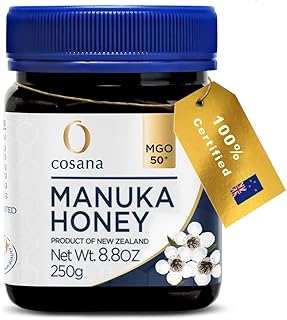 Cosana Manuka Honey 50 MGO + 250g โ Multifloral - Bottled, sealed, and certified in New Zealand