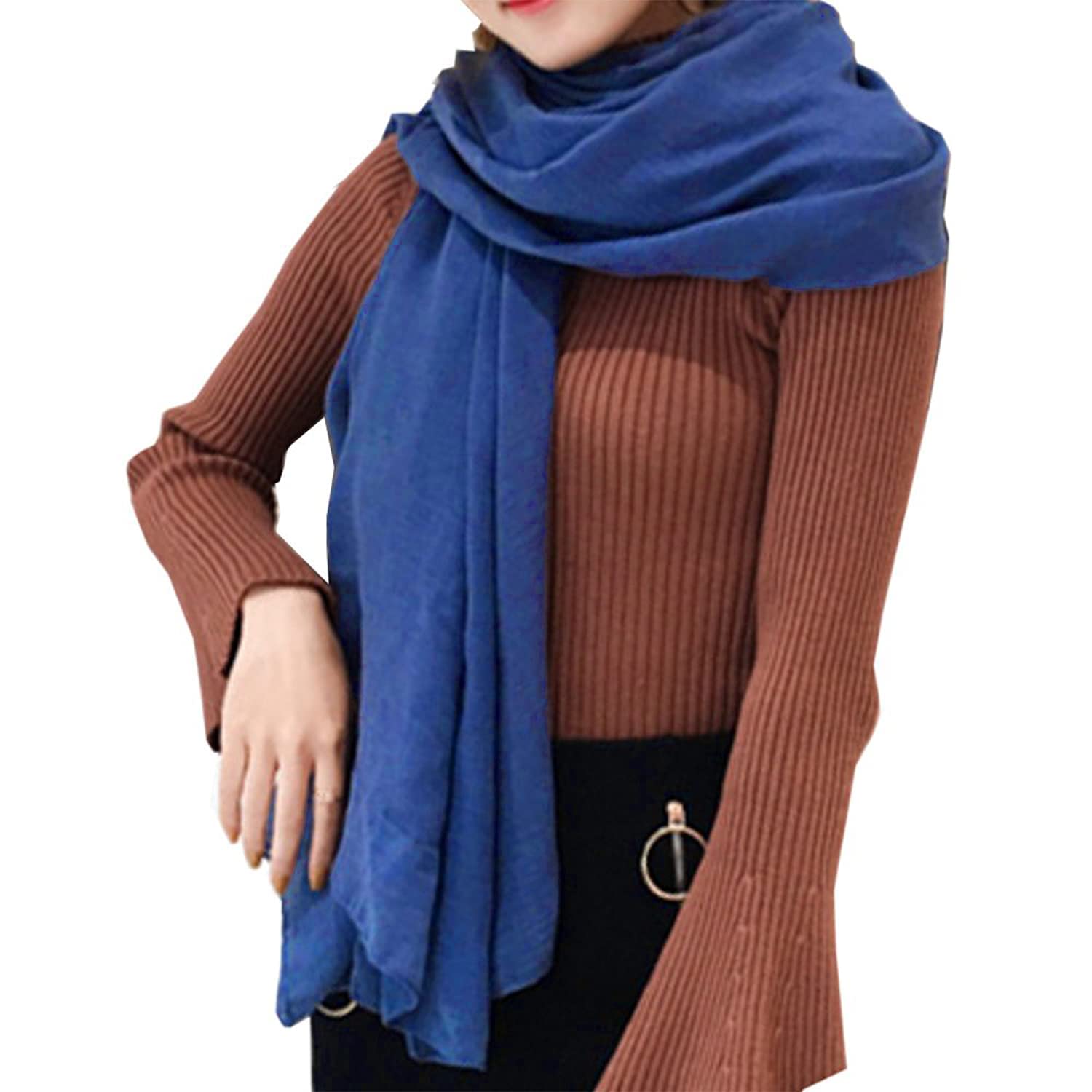 WKTRSM Sciarpa Cotone Donna Stola Scialle Morbido Sciarpa Inverno Grande Sciarpe Donna per Autunno e Inverno 180 * 120cm