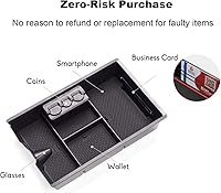 Vista 8 de Jaronx Organizador de consola central Dodge RAM, caja de almacenamiento para Dodge RAM 1500 (2009-2018) y 2500/3500 (2010-2018), bandeja