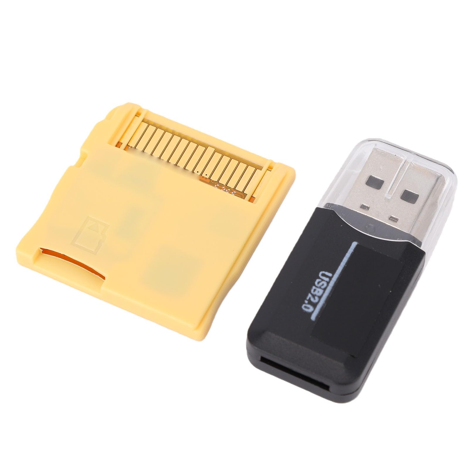 XUMIUZIY Cartouche D'adaptateur de Carte R4, Plug and Play Préchargée avec Fonction D'économie en Temps Réel pour Les Consoles 3DS 2DS XL LL MD GB GBC FC PCE DS Series, Prend en Charge la (Yellow)