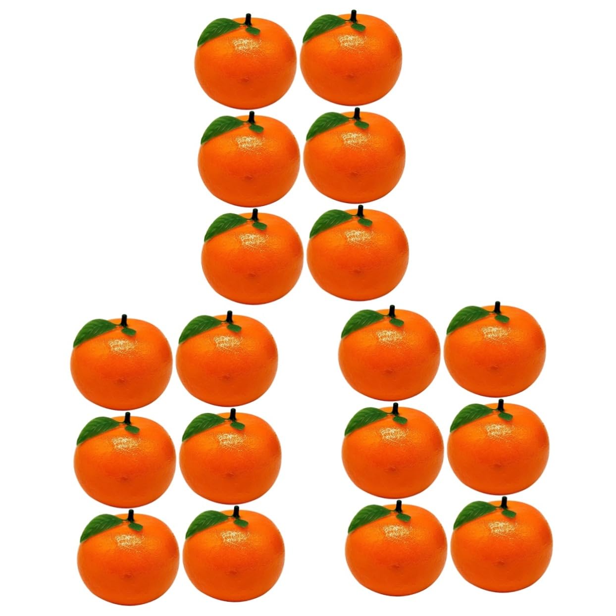 MAGICLULU 18pezzi Arance Finte Decorative Frutta Artificiale Realistica Per Fotografie Decorazioni Per Feste e Casa Con Foglie Verdi Design Vivace e Compatte