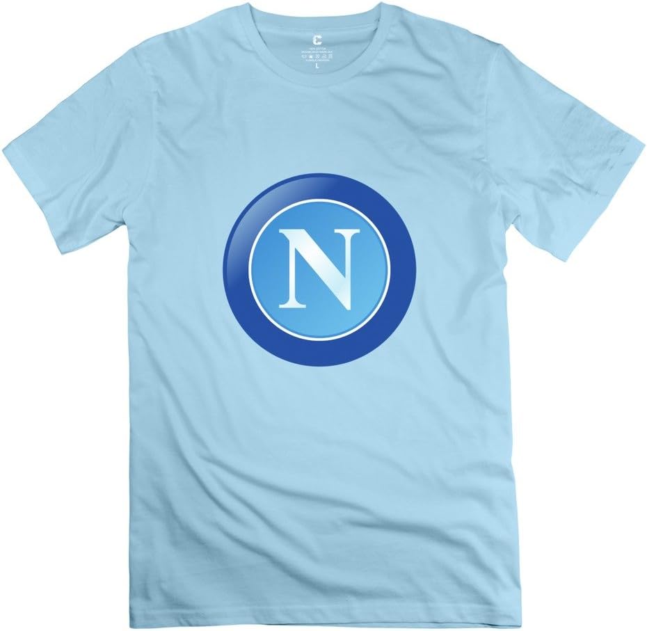 Yisw Men's SSC Napoli Logo T-Shirt Short Sleeve Vintage Tees Shirt