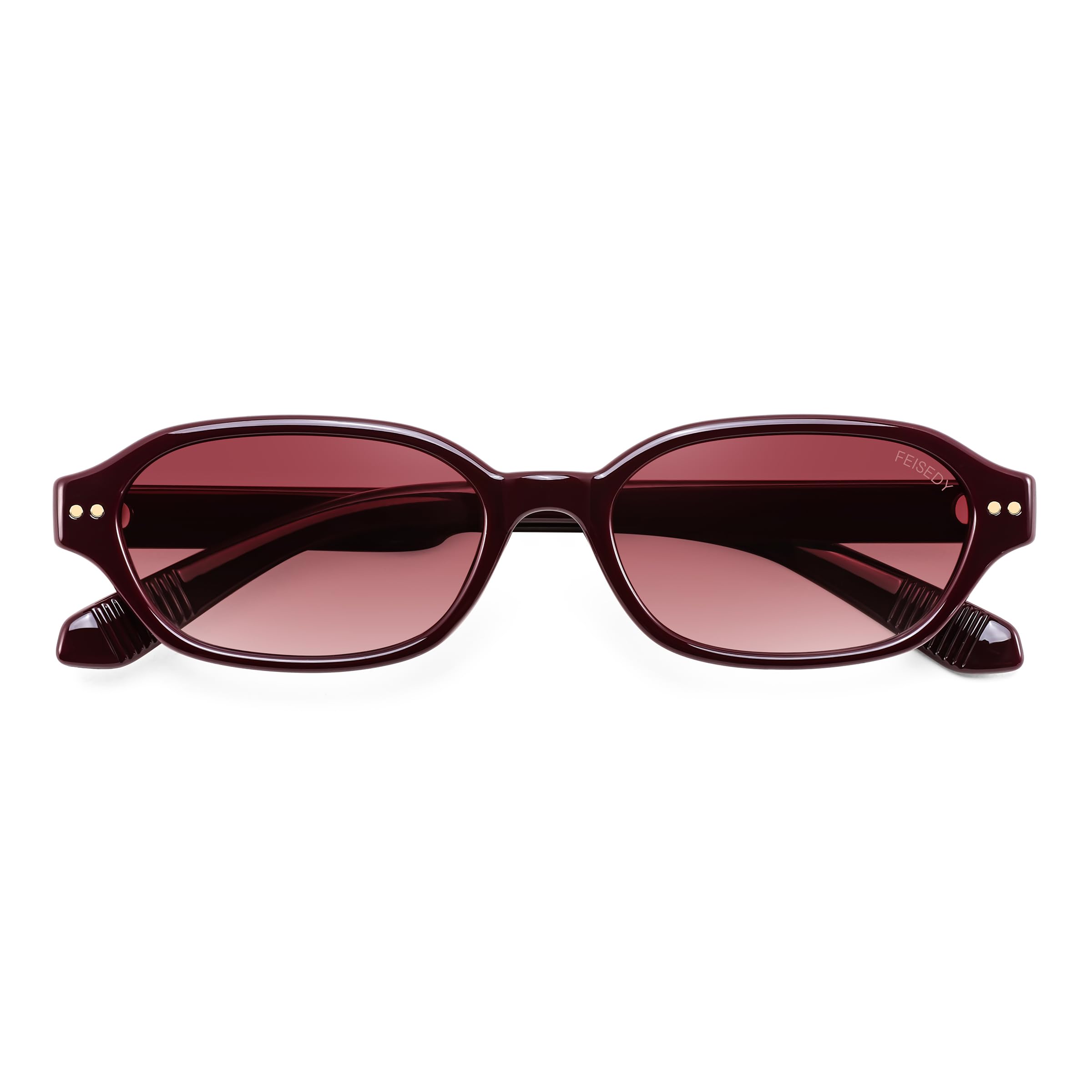 Retro Polarized Rectangle Sunglasses for Women Men Y2K 90s Sunnies
