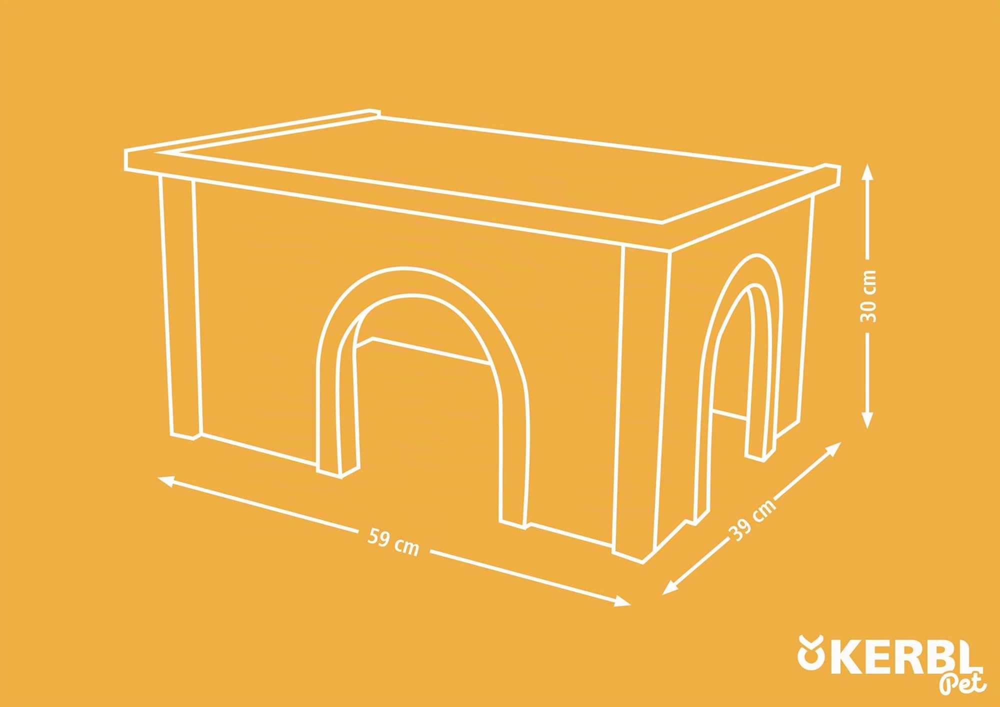 Kerbl Rodent House XL 64x42x10 cm couleur bois