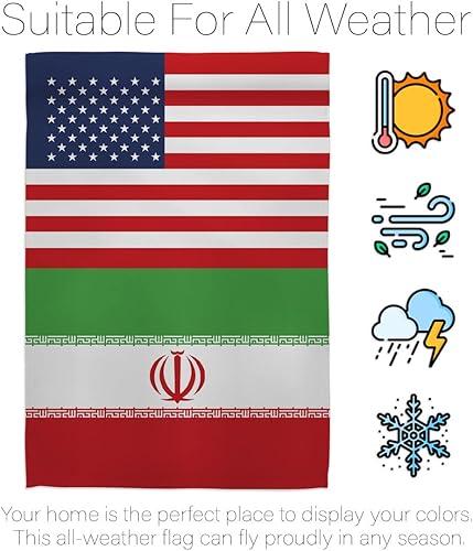 Miniatura 6 de Bandera de la amistad de la Copa del Mundo de Irán y Estados Unidos, asta de bandera para exteriores, decoración al aire libre, tapiz de jardín,