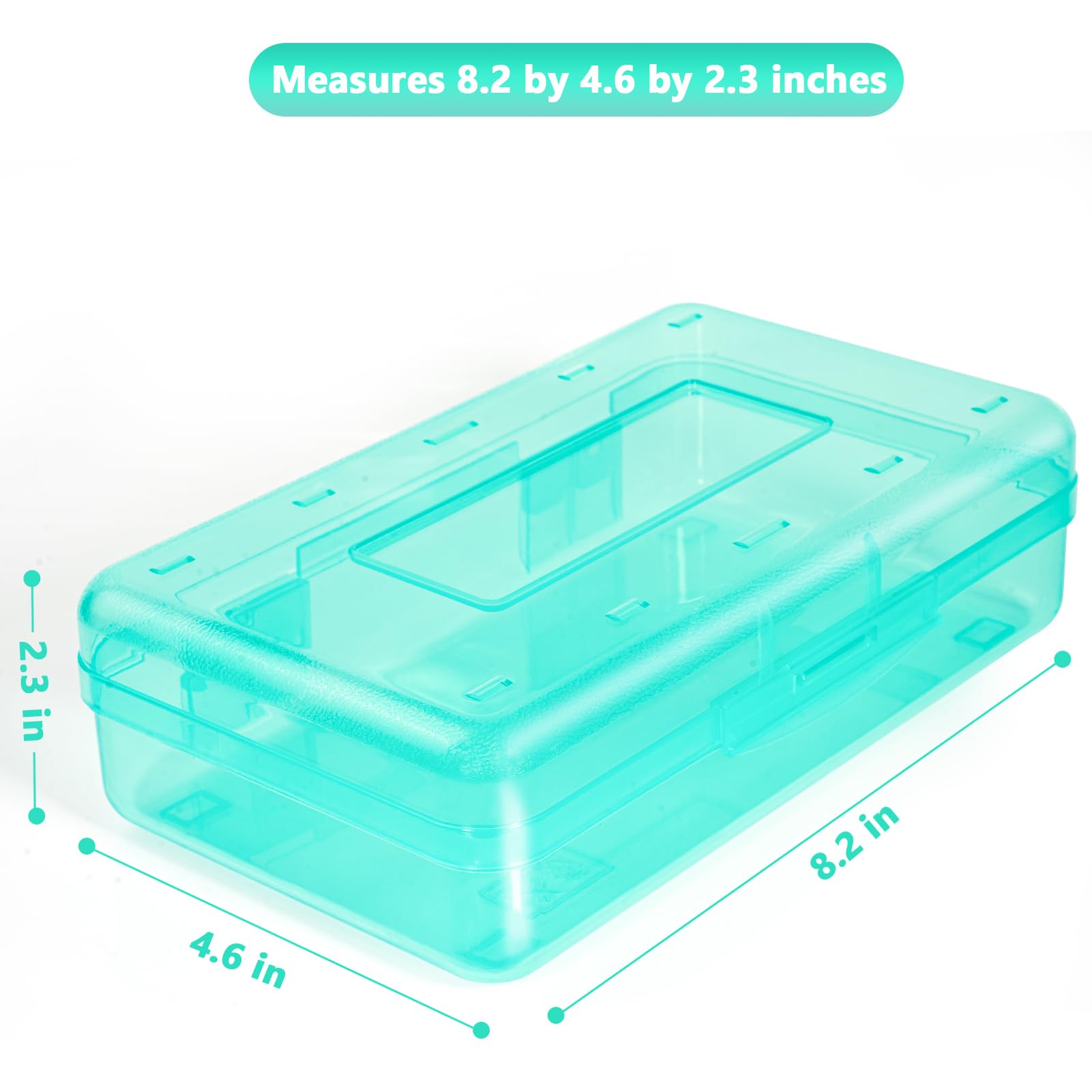 Estuche de plástico de gran capacidad, estuche rígido con cierre a presión