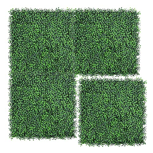 Tokelen 12 PCS 20 x20  Christmas Topiarys Wall Greenery Backdrop Artificial Boxwood Hedge Wall Roll Panel Fence Decor,UV Protected 4Layer Outdoor Indoor Garden Fence Topiary Plant