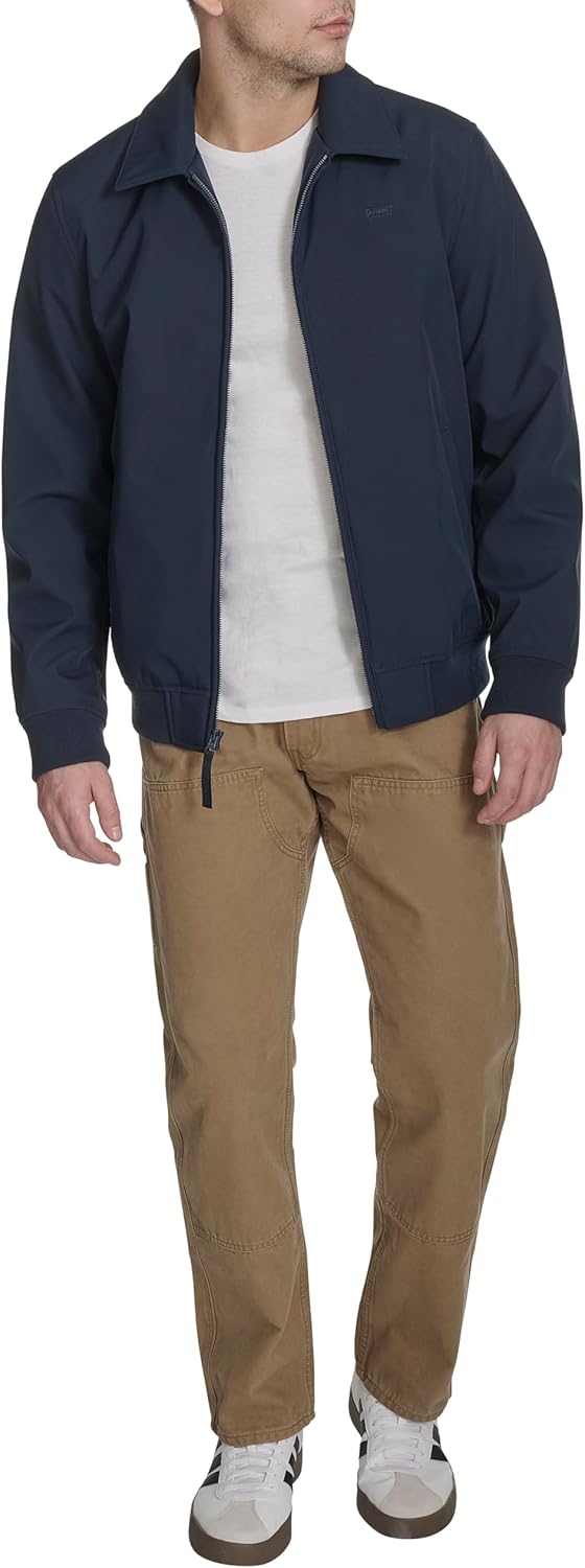Levi's Men's Lightweight Softshell Varsity Rib Knit Bomber Jacket - Image 6