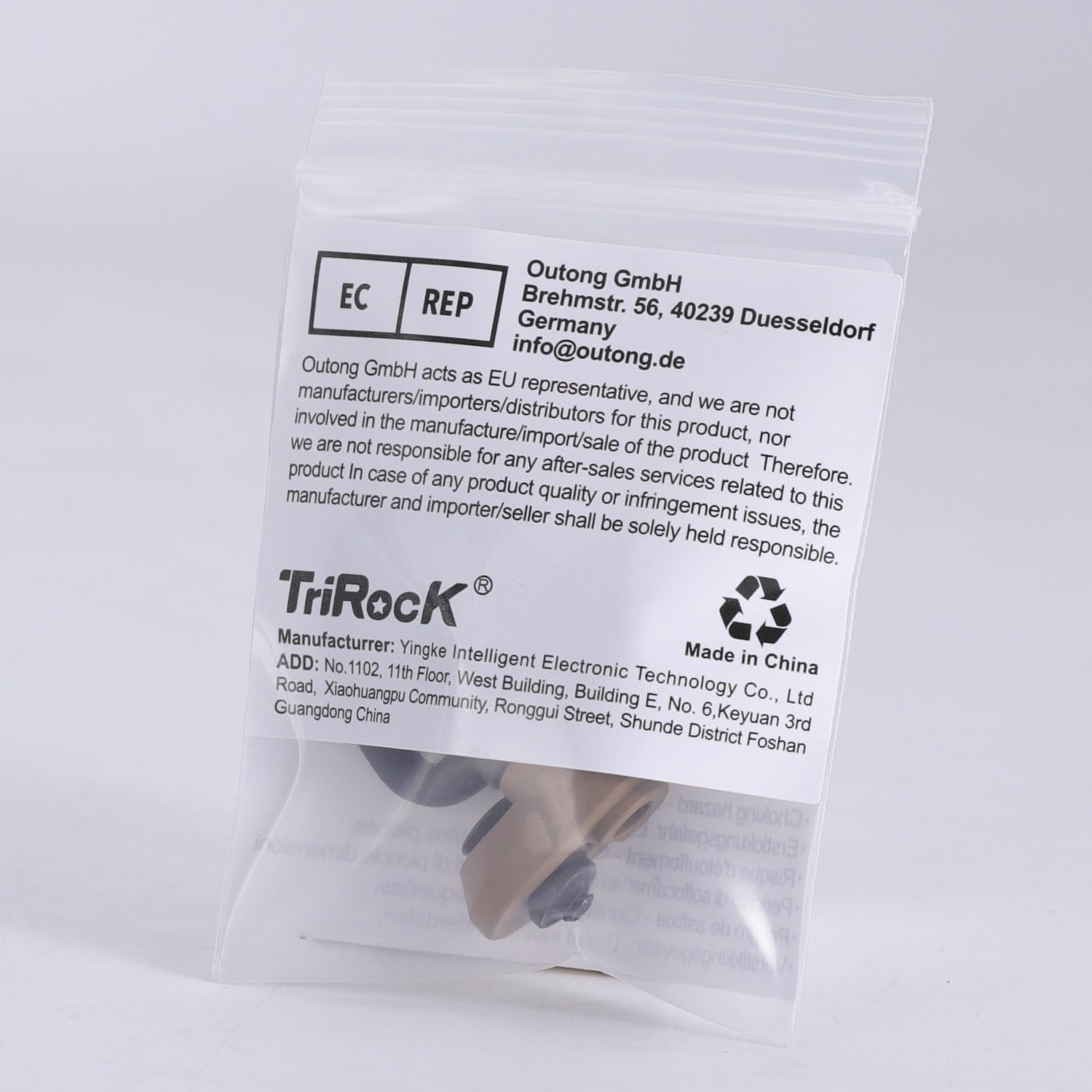 Trirock Keymod Sling Swivel Heart-shape loop with Push Button TAN/FDE QD base & Sling Mount with a Hole for Snap Clip Hook Spring