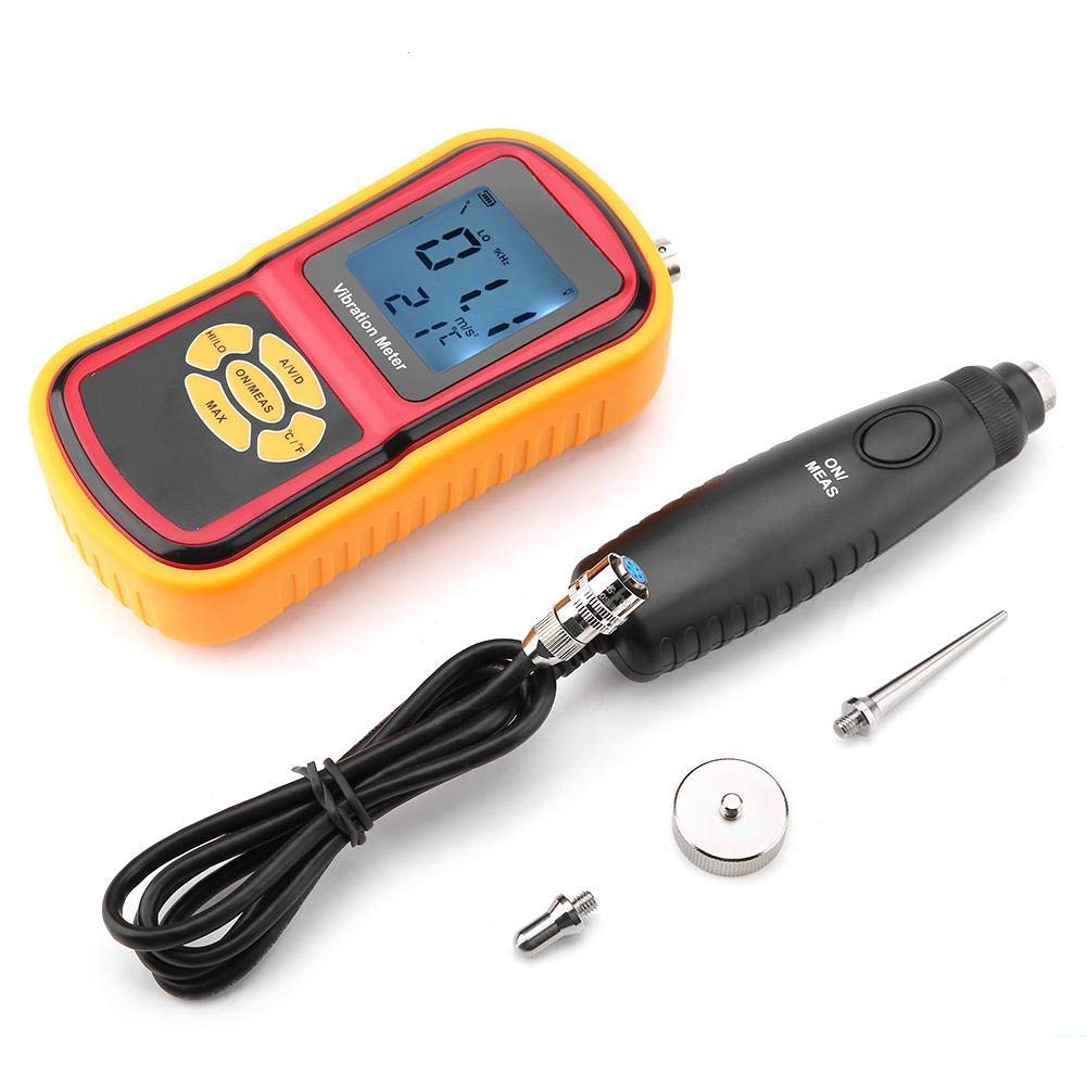 Skyking Portable LCD Vibration Analyzer Tester Meter Vibrometer Gauge Tester Analyzer 0.1-199.9m/s Vibration Tester Analyzer with S and L Probes for Mechanical Gearbox/Motors/Fans/Bearings-image-34