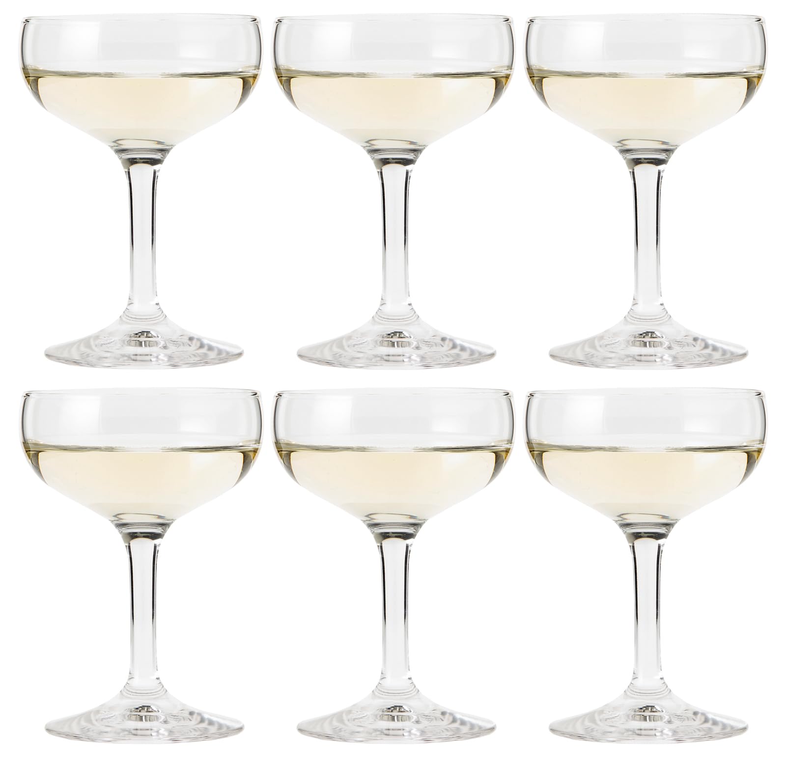 Toyo Sasaki Glass 32834HS Champagne Glass, 5.1 fl oz (150 ml), Lara, Made in Japan, Dishwasher Safe, Shatter-Resistant, Set of 6